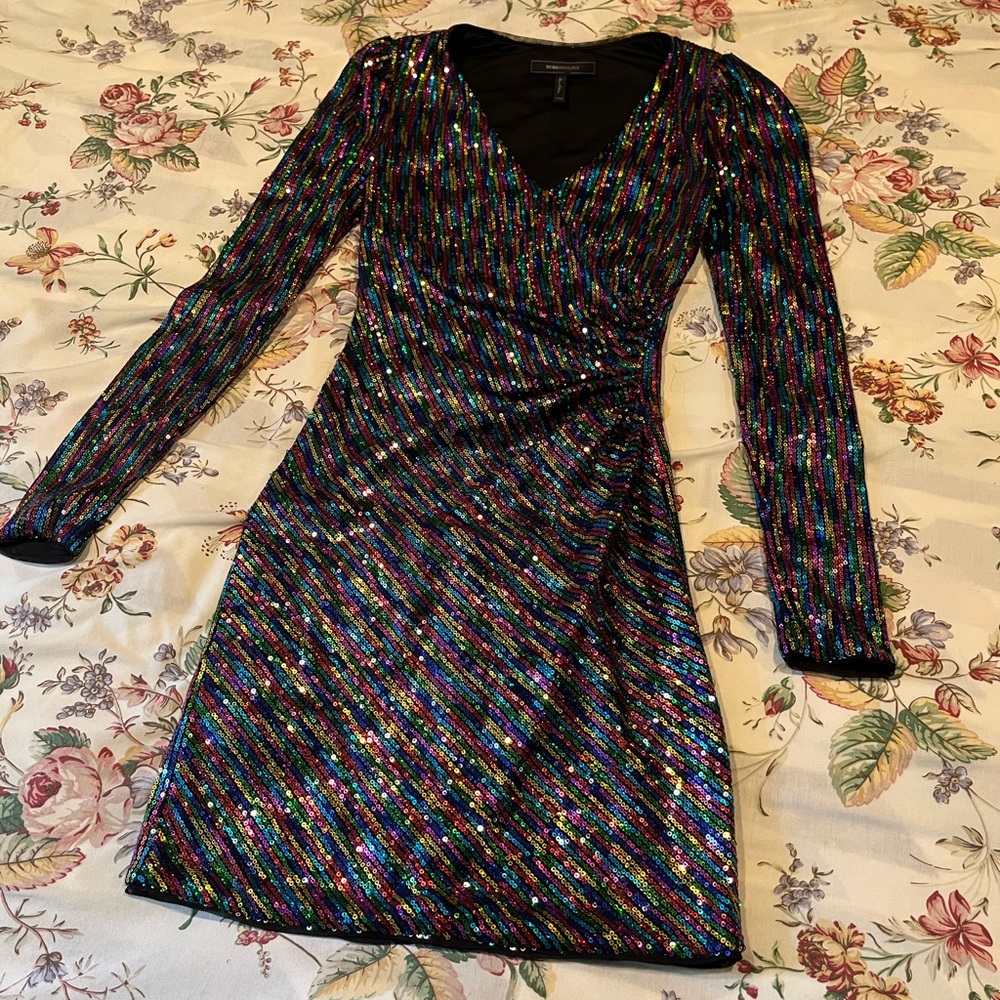 Rainbow Sequin Taylor Swift Style Party Dress By … - image 1